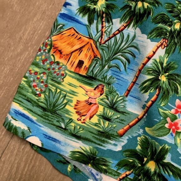 Mens Pineapple Connection Hawaiian Beach Resort Surf Button Up Shirt - Picture 6 of 6